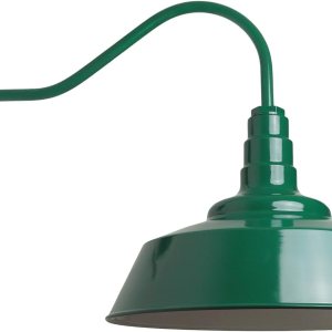 Steel Lighting Co. Redondo – Luz de granero  Montaje en pared al aire libre  Cúpula de 20 pulgadas  Cuello de cisne de 23 pulgadas  Luz grande de Steel Lighting Co. Redondo – Luz de granero  Montaje en pared al aire libre  Cúpula de 20 pulgadas  Cuello de cisne de 23 pulgadas  Luz grande de