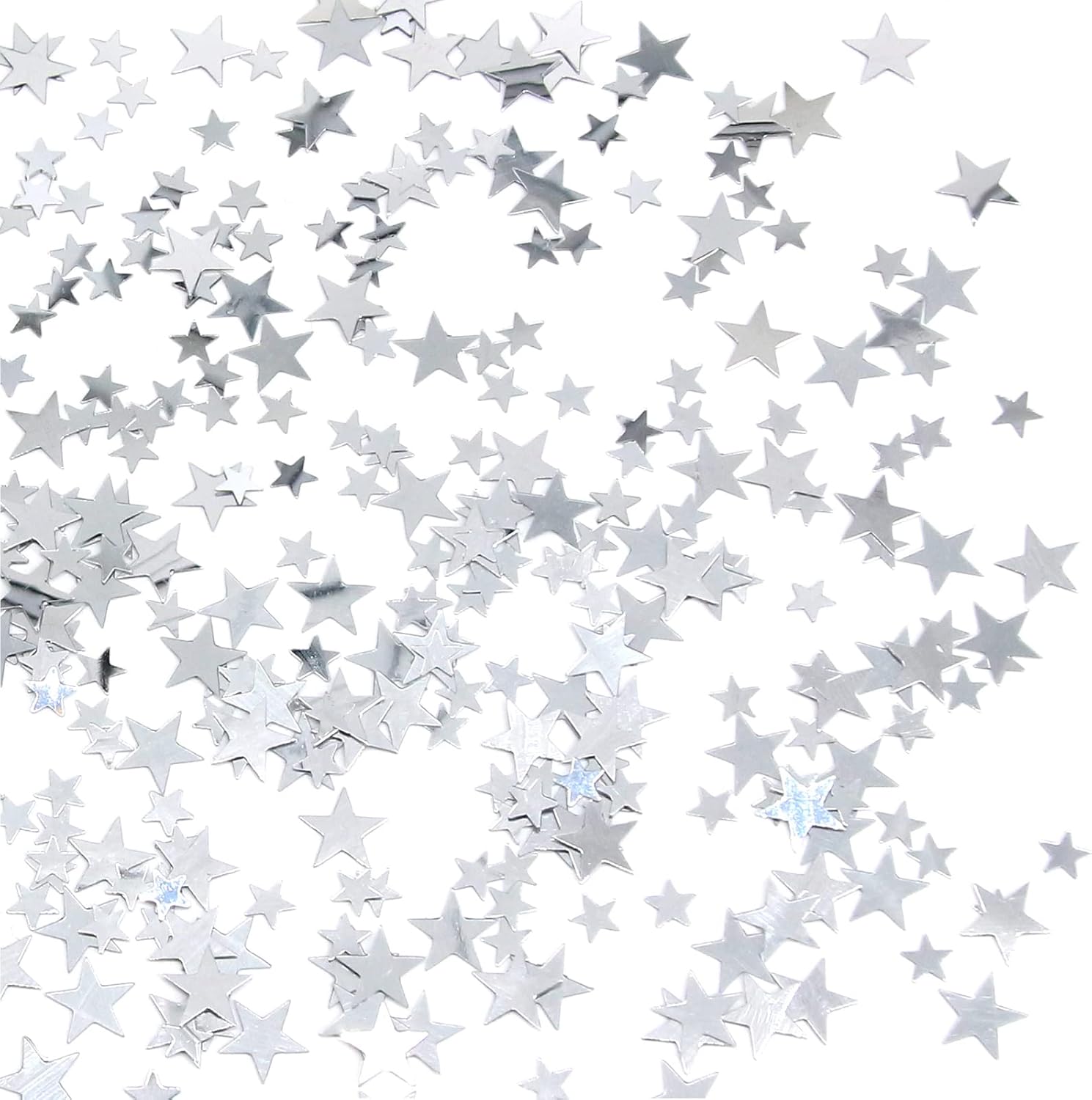WenmthG 3.52 oz  100 g de confeti de estrella plateada, confeti de mesa de estrella, estrella con purpurina centelleante, purpurina de confeti,