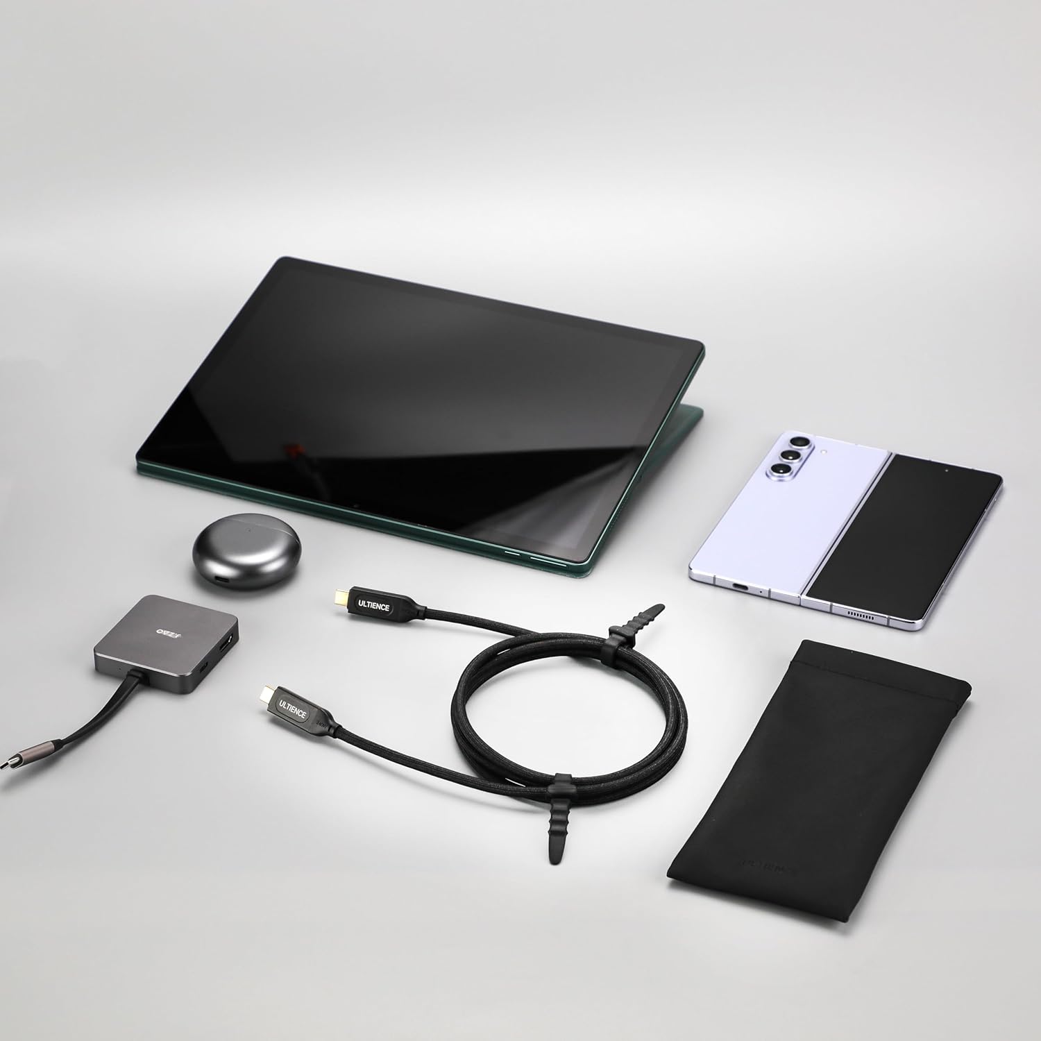 Cable de carga rápida USB C a USB C de 240 W, 4.9 pies, compatible con monitores Thunderbolt 3USB 4PD8K, cable trenzado de transferencia de datos de