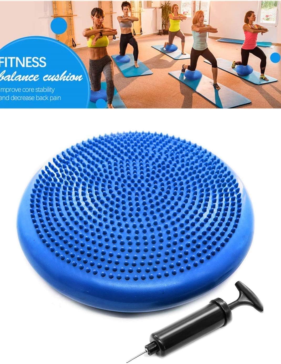 Cojín de estabilidad inflada, cojín de equilibrio de yoga, cojín de asiento para aliviar el dolor, recuperación de suelo pélvico pospartum,
