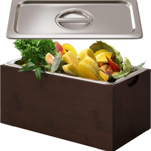 Cubo de compost, encimera de compostaje de cocina de 1.6 galones, inserto de acero inoxidable a prueba de óxido, contenedor de abono para encimera Cubo de compost, encimera de compostaje de cocina de 1.6 galones, inserto de acero inoxidable a prueba de óxido, contenedor de abono para encimera