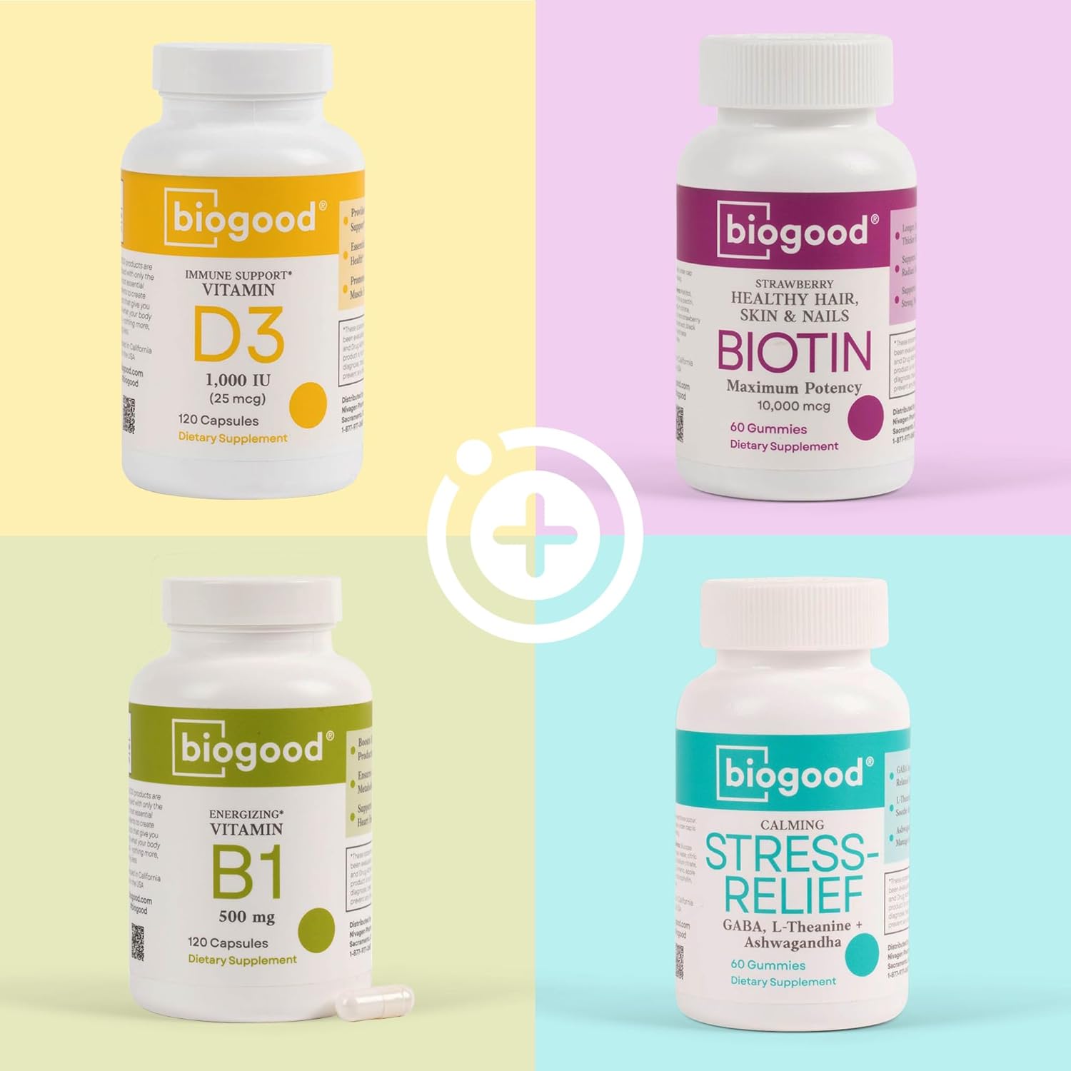 Biotin – Gomitas multivitamínicas sin OMG para mujer, con 10,000 mcg de biotina sabor a fresa, 60 unidades