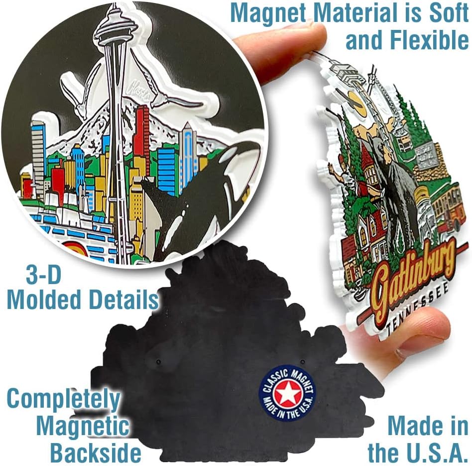 Imán de la ciudad de San Diego por Classic Magnets, recuerdos coleccionables fabricados en los Estados Unidos, 4.3 x 3.3 pulgadas