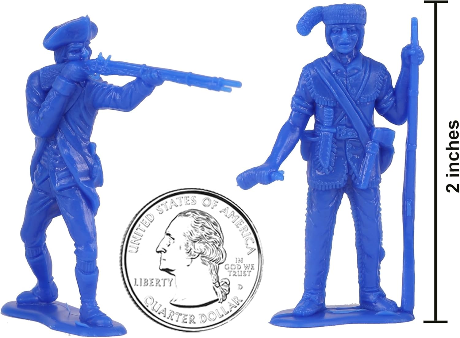 BMC Classic MPC Revolutionary War Colonial Soldiers – Figuras de plástico para hombres del ejército