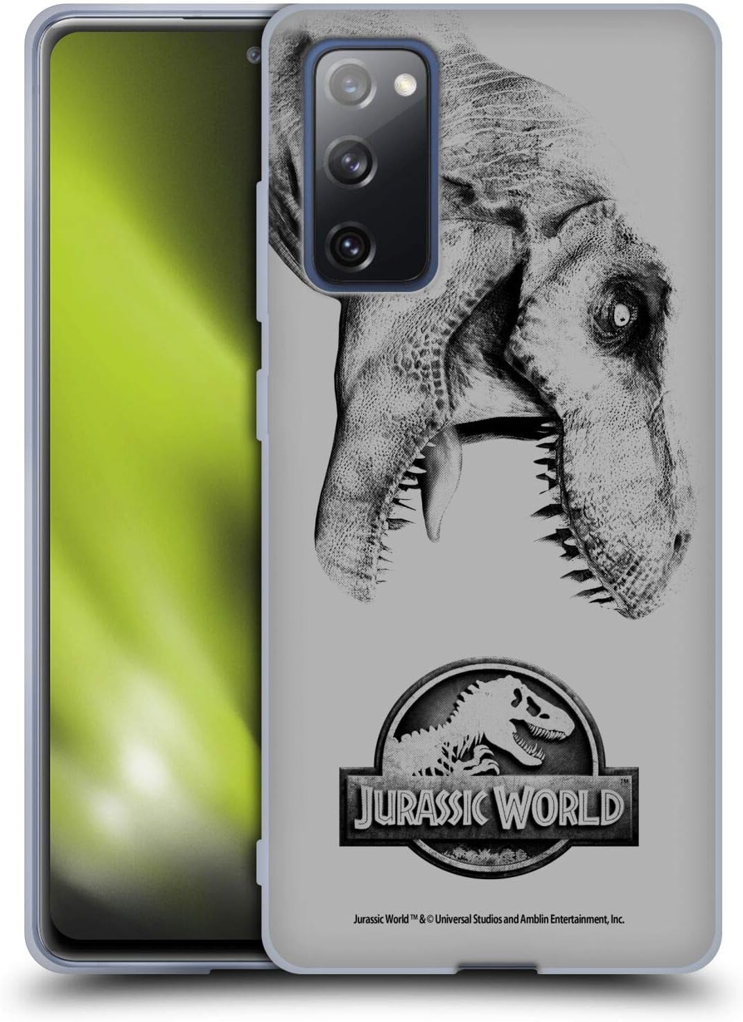 Head Case Designs Jurassic World Fallen Kingdom – Funda de gel suave con logotipo de T-Rex compatible con Samsung Galaxy S20 FE  5G
