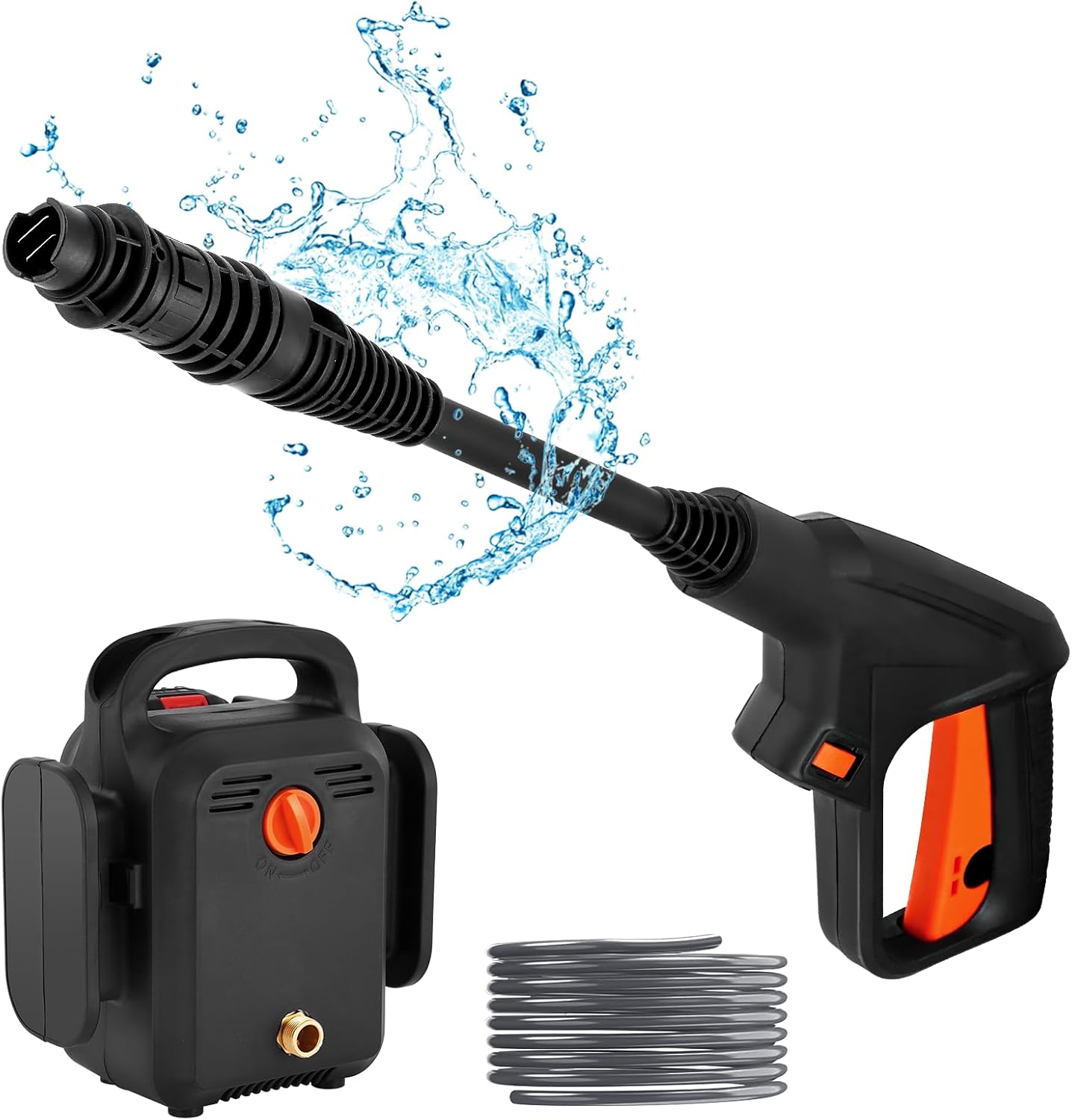 Lavadora a presión inalámbrica de 21 V 350 W Lavadora de limpieza portátil de automóvil Lavadora a presión eléctrica compacta con batería 20000mAh