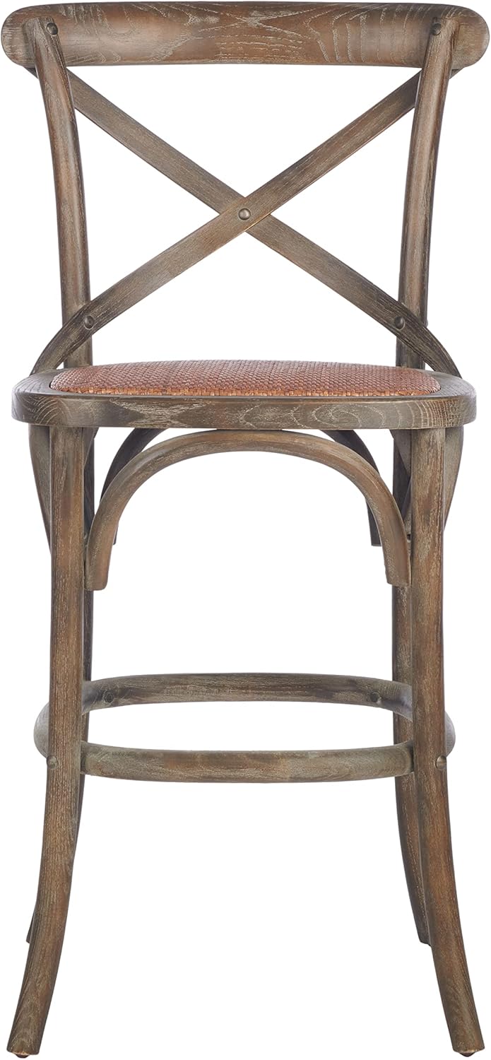 Safavieh Home Collection Franklin Weathered Grey Taburete para mostrador de 24 pulgadas (totalmente montado)