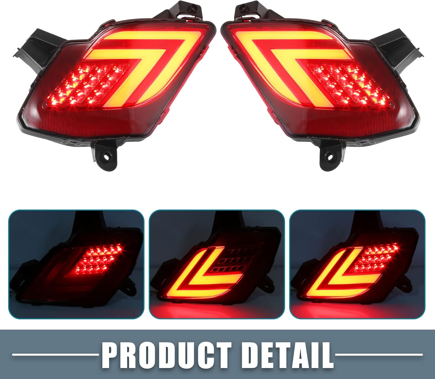 Reflector de parachoques trasero, luz de señal de giro trasera antiniebla KD31515L0 KD31515M0 rojo amarillo LED para Mazda CX-5 2013-2016 lente roja