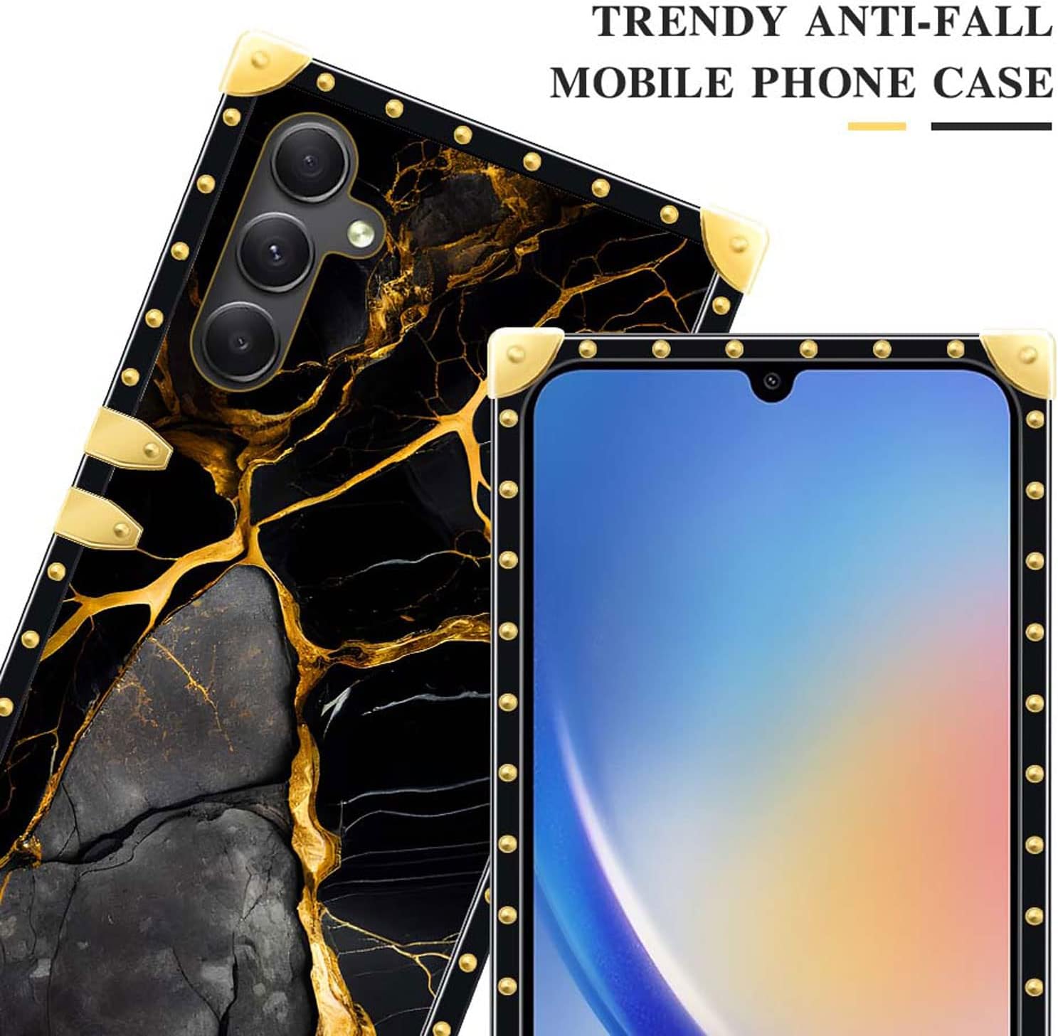 DAIZAG Funda compatible con Samsung Galaxy A54 5G, TPU suave dorado, a prueba de golpes, funda protectora para regalo, patrón de mármol natural