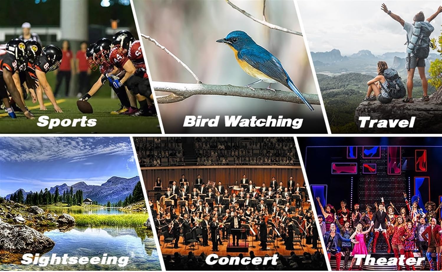 Binoculares de alta potencia para observación de aves  Binoculares pequeños de 30 x 60 pulgadas para adultos, binoculares de viaje para niños