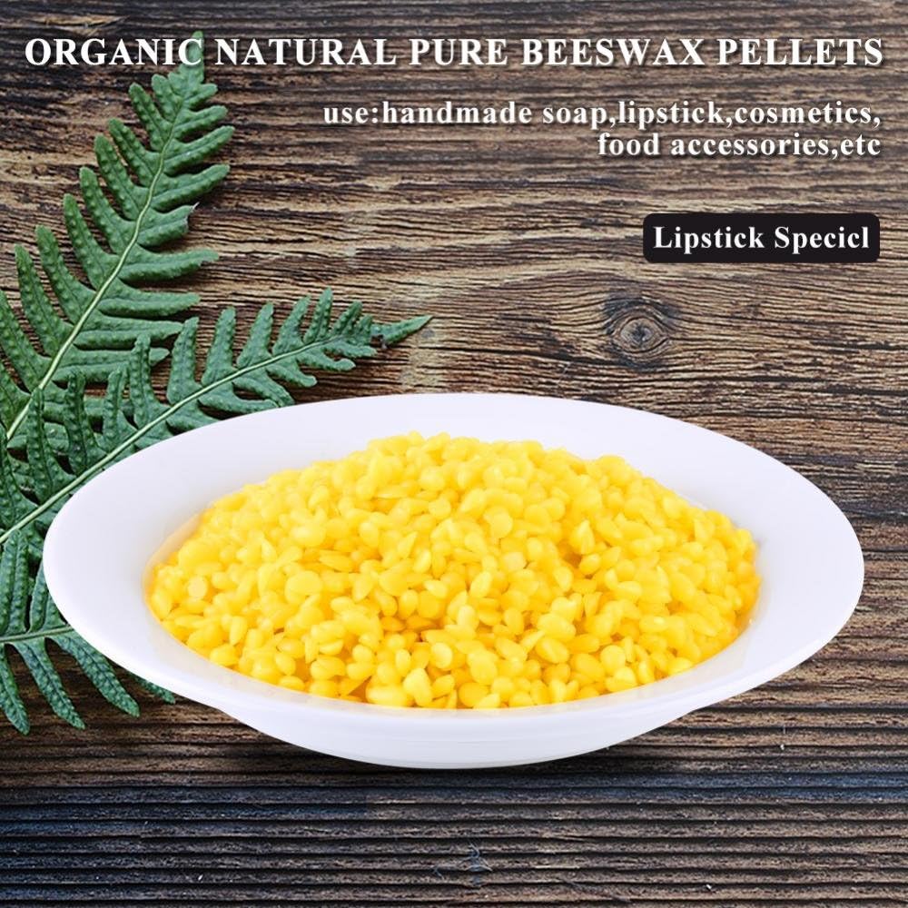 Cera de abejas, perlas de cera de abejas de 1.76 oz (50 g), color amarillo, calidad alimentaria, cera de abeja, materiales cosméticos para