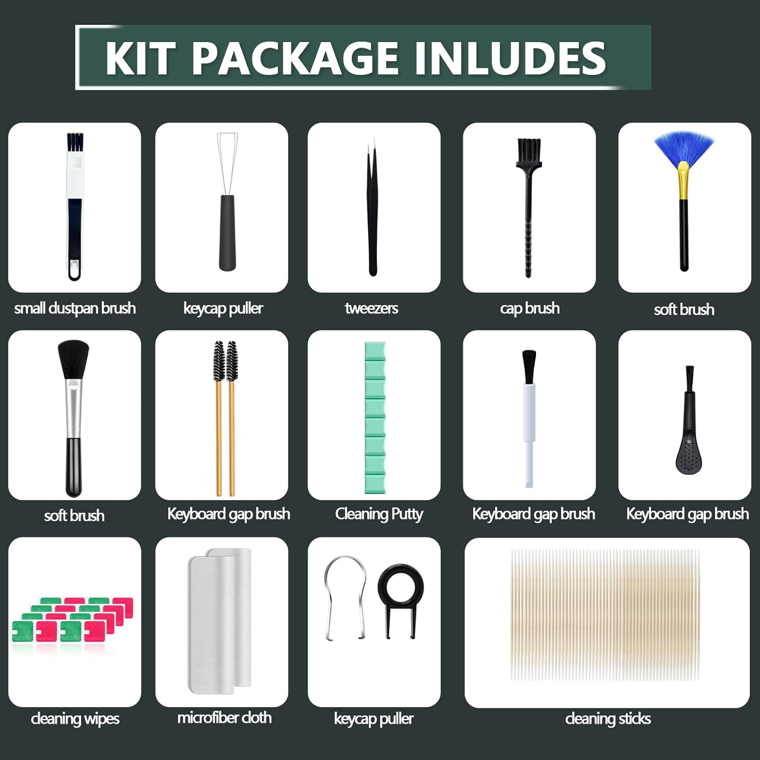 Keyboard Cleaner kit,Computer Cleaning kit,Mechanical Keyboard Cleaning kit,Anti-Static Brush,Small Cleaning Brush, Cleaning kit Compatible