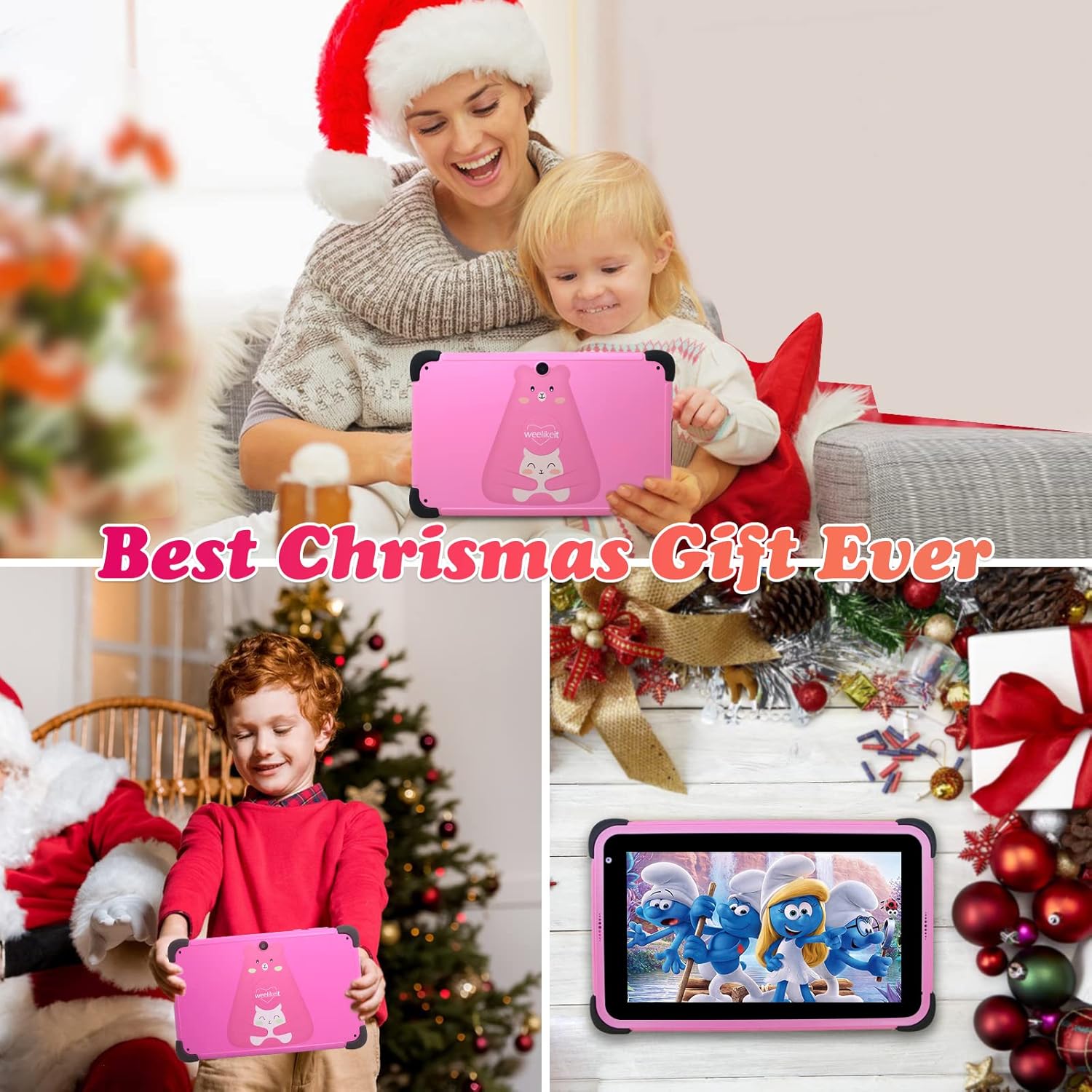 weelikeit Tablet para niños, tableta Android de 7 pulgadas para niños y niñas de 3 años en adelante, 2 GB de RAM y 32 GB de ROM, tabletas para niños