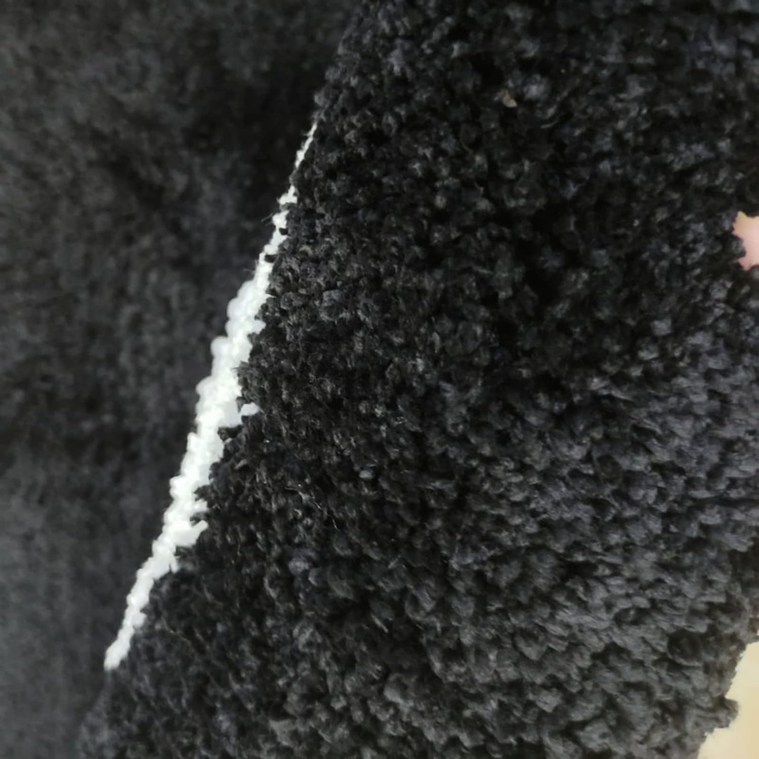Black Billiards – Alfombra redonda de 8 bolas de 47.2 pulgadas, redonda, suave, esponjosa, color blanco y negro, alfombra decorativa antideslizante
