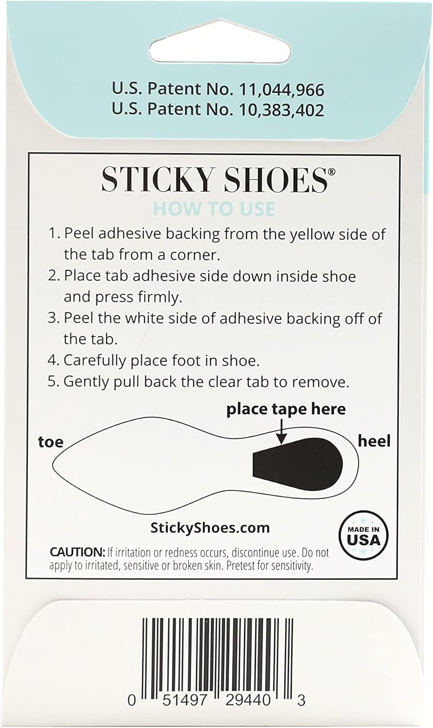 Cinta adhesiva de doble cara para zapatos, bodas, eventos especiales, uso diario, cinta antideslizante para tacones y zapatos planos, paquete de 10,