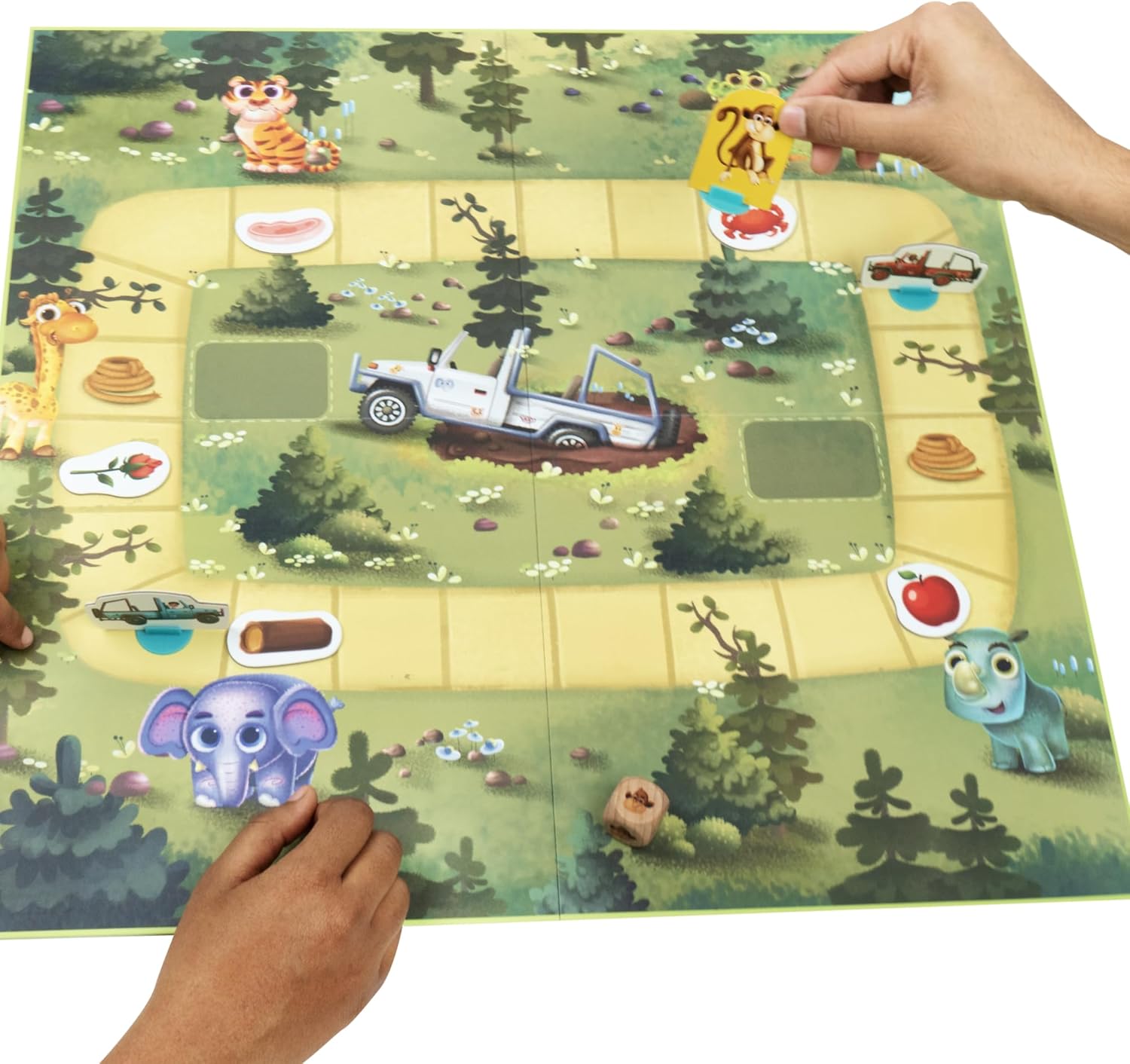 Safari Escape – Juego de mesa Monkey on the Loose Dodge The Mischievous Monkey, maniobra desafíos y completa la misión de alimentación de animales