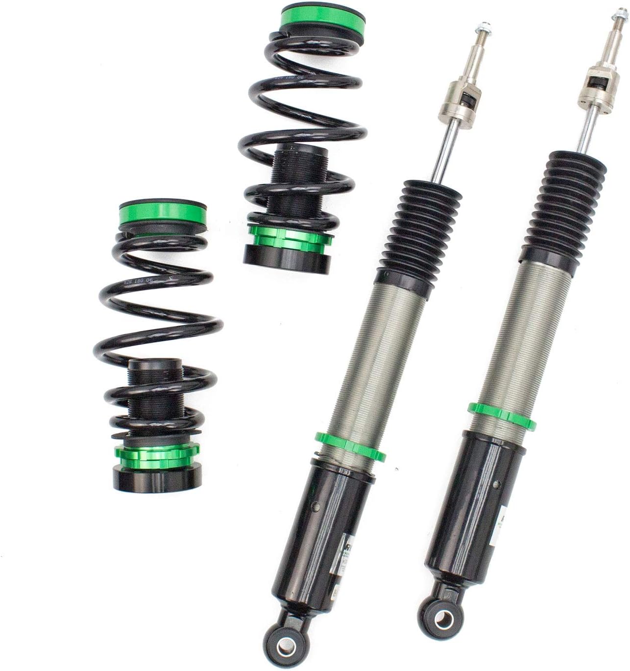 Rev9 R9-HS2-033_6 Hyper-Street II Kit de bajada de suspensión de coilover de amortiguador, amortiguador mono-tubo con ajuste de rebote de 32 clics,
