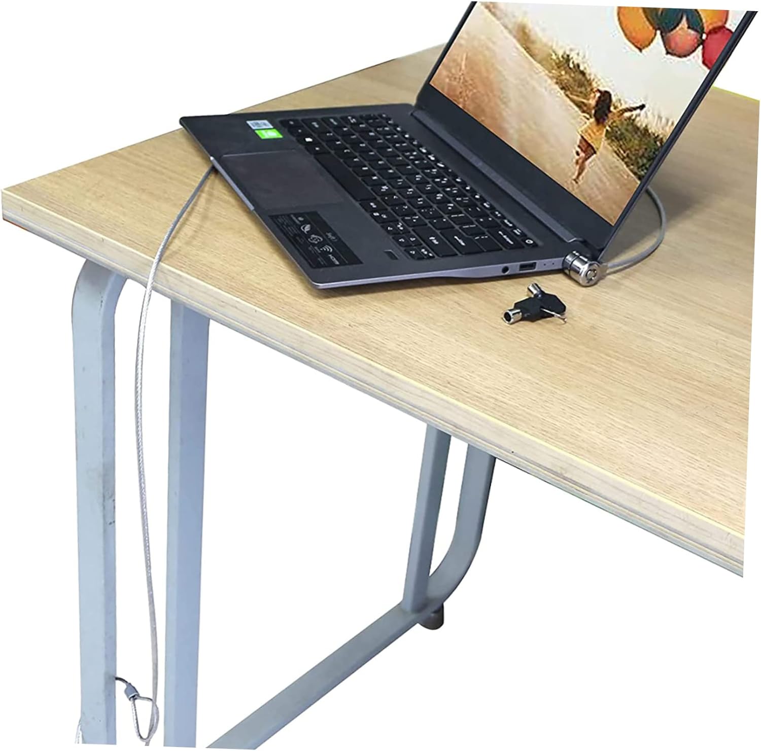 NOLITOY Computadoras portátiles 2 juegos de bloqueo de cable de bloqueo de cable anti aleación de costura portátil cerradura de cable con llave