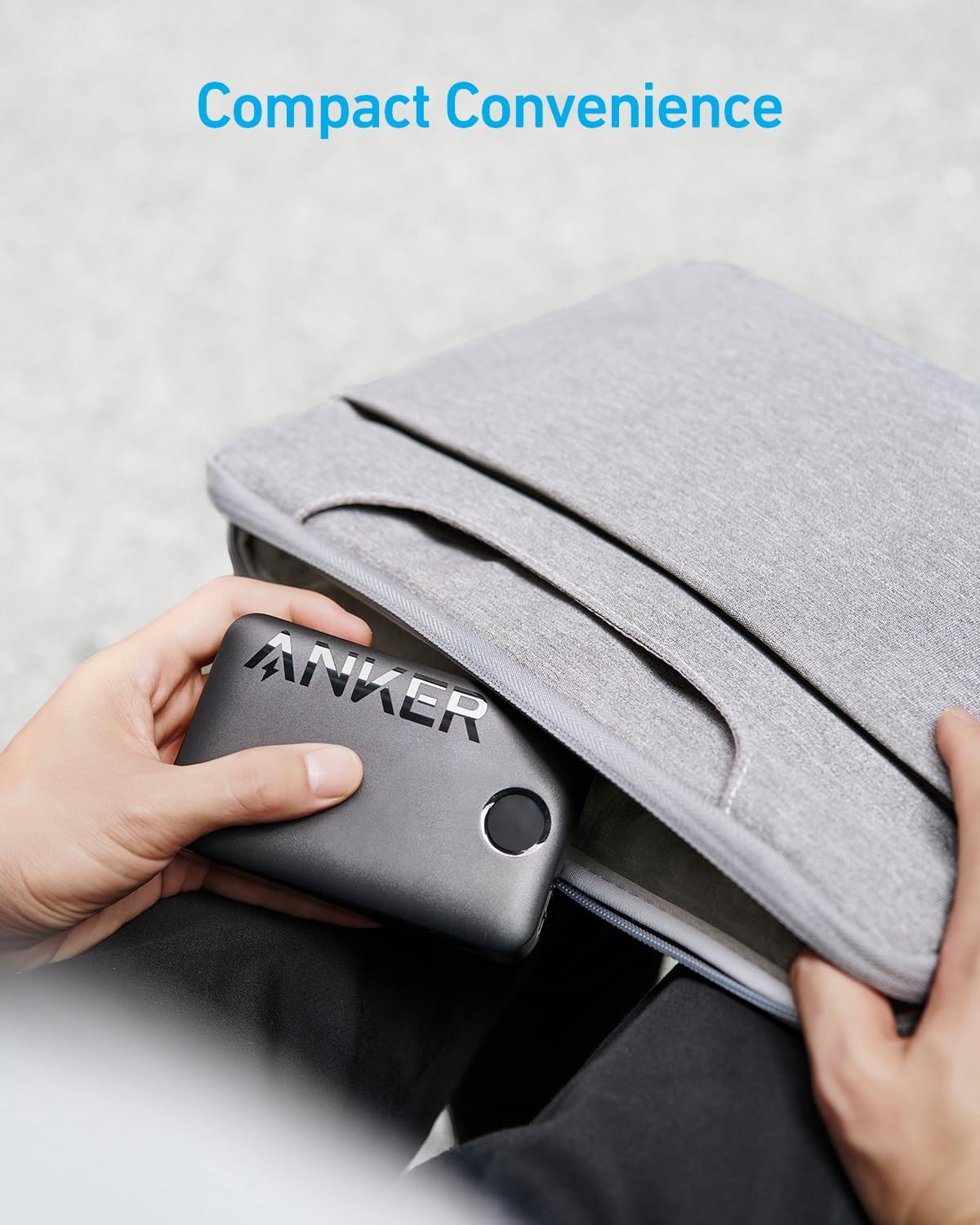 Anker Paquete de batería de batería de 20,000 mAh, 22,5 W, cargador portátil de carga de alta velocidad con cable USB C integrado, 1 USB-C, 1 USB-A,