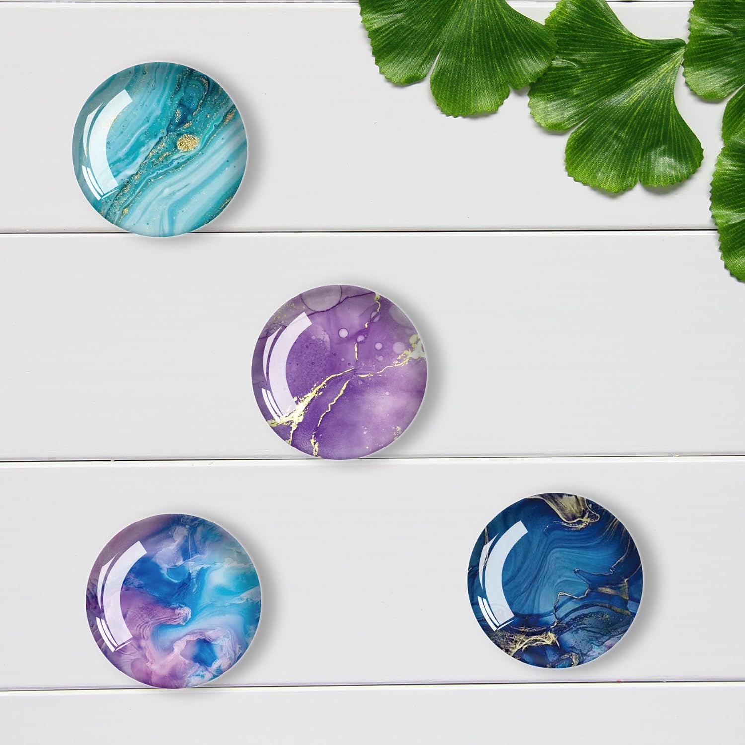 Imanes de mármol para refrigerador, 12 unidades, imán magnético fuerte para refrigerador, decoración de cristal para manualidades, imanes de nevera