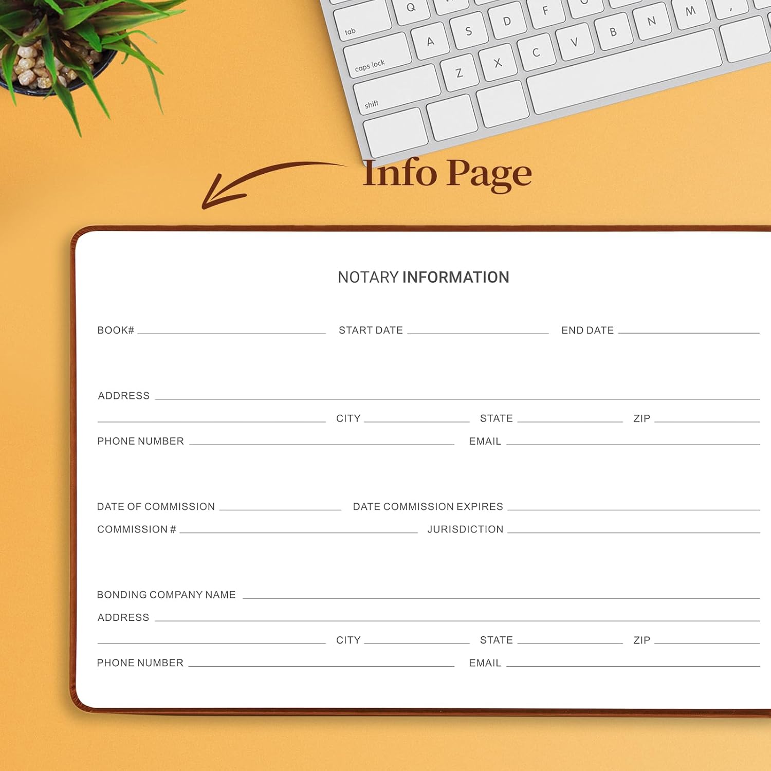 JUBTIC Libro de registro de notario – Diario público notario de actos notariales – Suministros notariales con guardia de privacidad – Horizontal,
