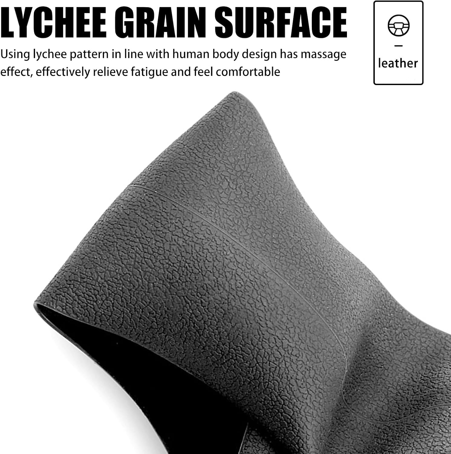 1 funda para volante de automóvil en forma de D, protector universal de silicona para volante de automóvil, elegante ajuste antideslizante para