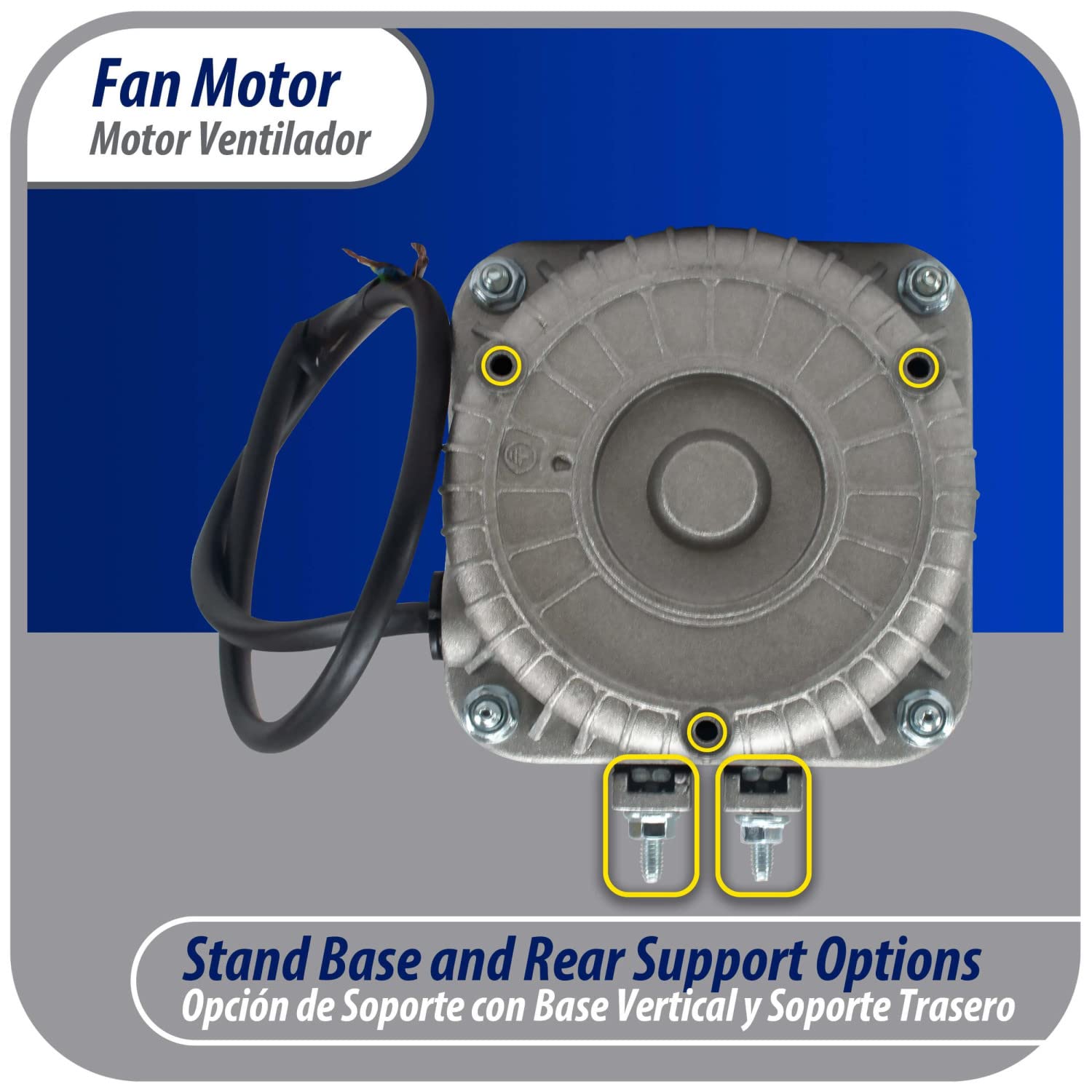 Appli Parts APFM-341E – Motor de condensador y evaporador de refrigeración de 34 W, 115 V, 60 Hz, 1,5 A, 1450 rpm, incluye base y ventilador de