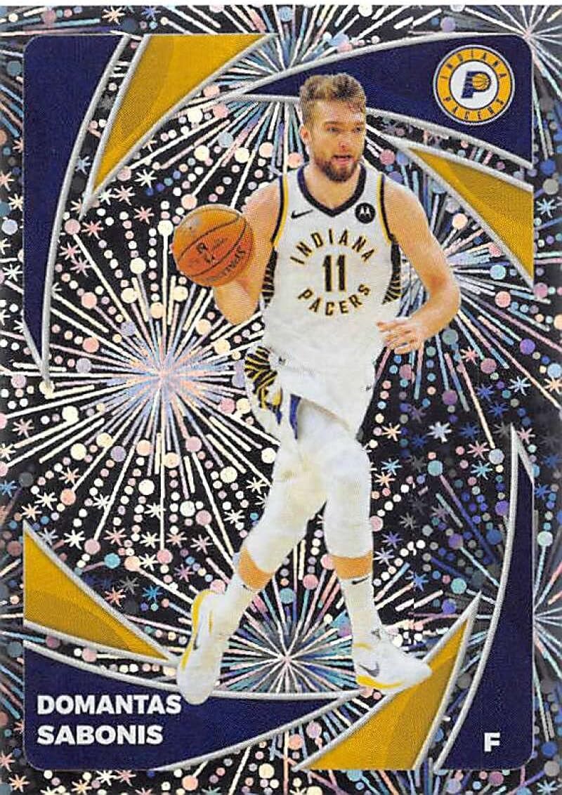 2020-21 Panini Stickers #198 Domantas Sabonis FOILStar Player Official NBA Basketball Album Sticker Measuring 2.75 inch tall X 2 inches wide in Raw