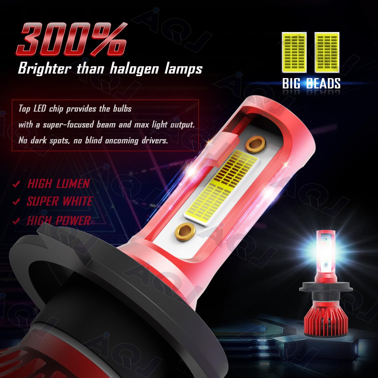 Faros delanteros de 4 x 6, luces de vidrio selladas con bombillas halógenas y LED para Toyota Land Cruiser 1988 1989 1990 – H4656 H4651 +