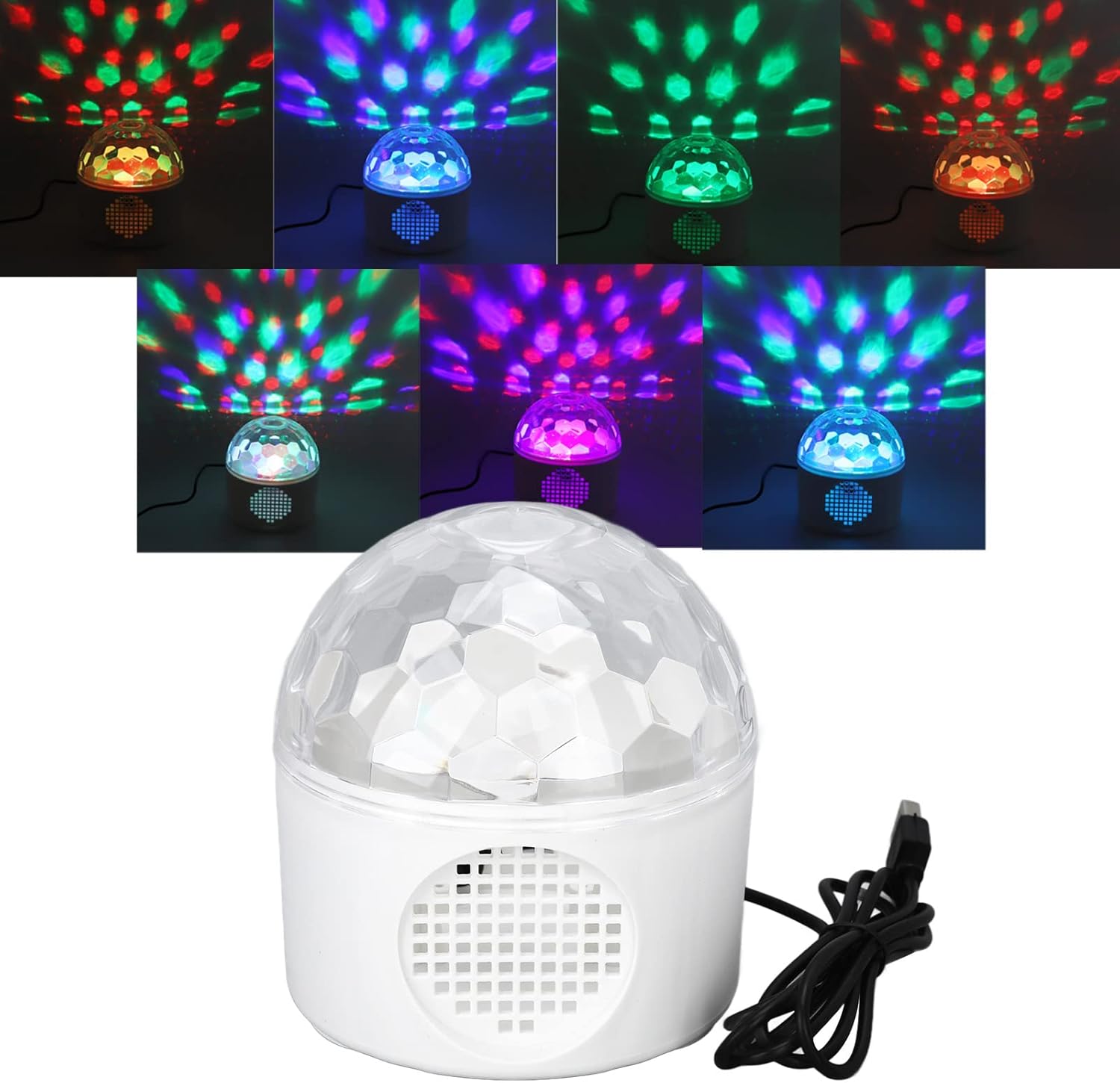 SYH&AQYE Bombilla estroboscópica LED de color cambiante, luz de escenario de cristal, bola de cristal, luz LED de iluminación ambiental, luz de bola