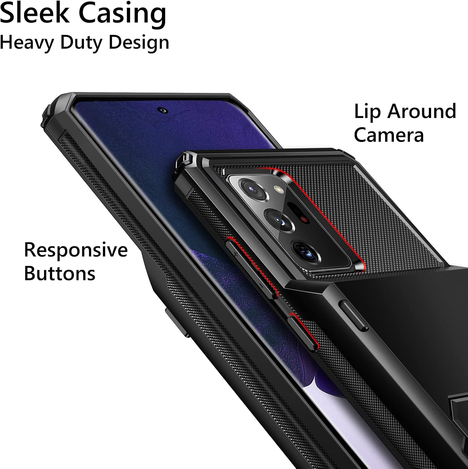 Vofolen Funda para Galaxy Note 20 Ultra Tarjetero Cartera 4-Card Flip Cover Ranura de Crédito Bolsillo Trasero Hombres Doble Capa Protectora Hybrid