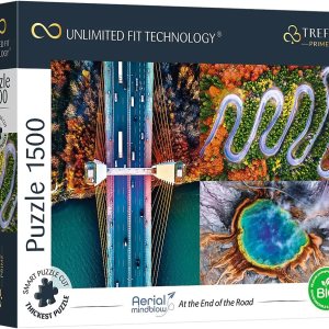Trefl Aerial Mindblow at The End of The Road – Rompecabezas de 1500 piezas de cartón grueso de 33 x 23 pulgadas, ecológico, paisaje aéreo, collage, Trefl Aerial Mindblow at The End of The Road – Rompecabezas de 1500 piezas de cartón grueso de 33 x 23 pulgadas, ecológico, paisaje aéreo, collage,