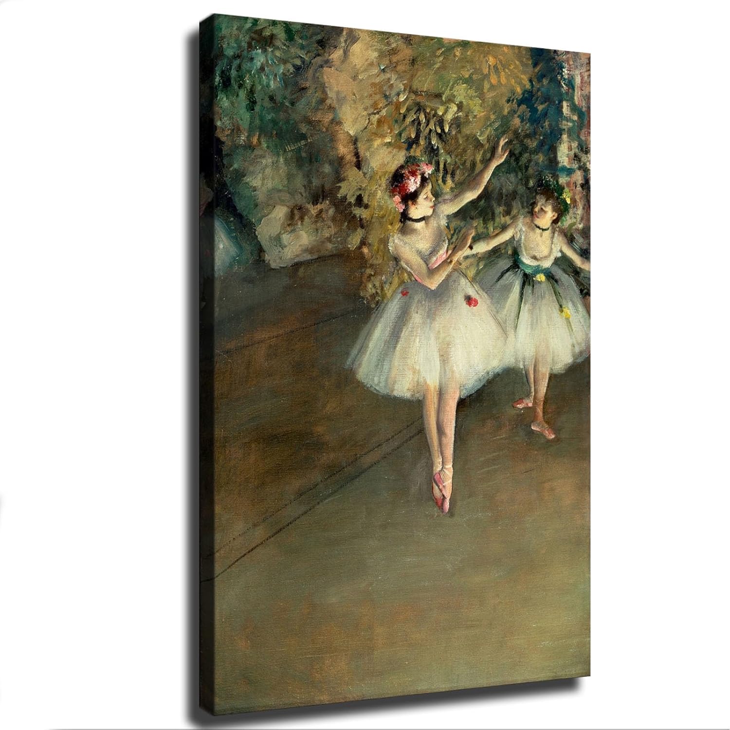 Póster de escenario de Two Dancers Ballerinas on Edgar Degas, arte decorativo, impresión en lienzo para habitación, baño, dormitorio, sala de estar