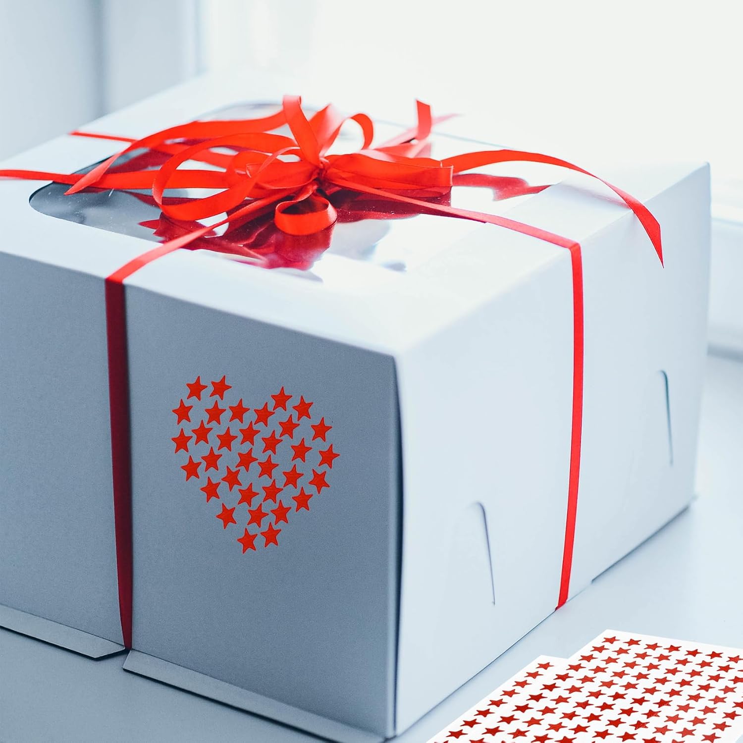Calcomanías de estrella roja de 0.3 pulgadas de diámetro, 1080 piezas, 10 hojas, calcomanías de recompensa para niños, ideales para gráficos de