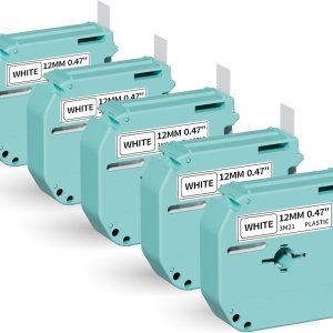 3M21 – Paquete de 5 máquinas de etiquetas compatibles con cinta de etiquetas como Brother P-Touch PT-M95, PTM95, etc., tamaño de cinta de 12 pulgada 3M21 – Paquete de 5 máquinas de etiquetas compatibles con cinta de etiquetas como Brother P-Touch PT-M95, PTM95, etc., tamaño de cinta de 12 pulgada