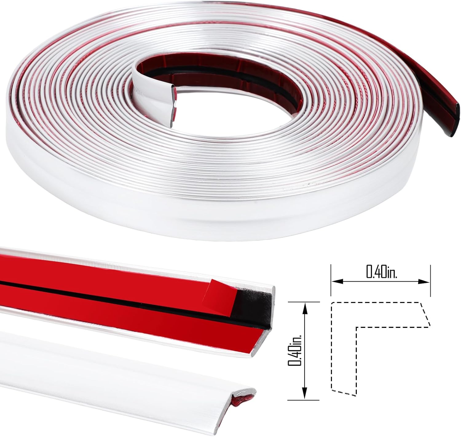 Moldura de pared para despegar y pegar, tiras decorativas plegables flexibles de 33 x 0.8 pulgadas para pared, muebles, moldura autoadhesiva