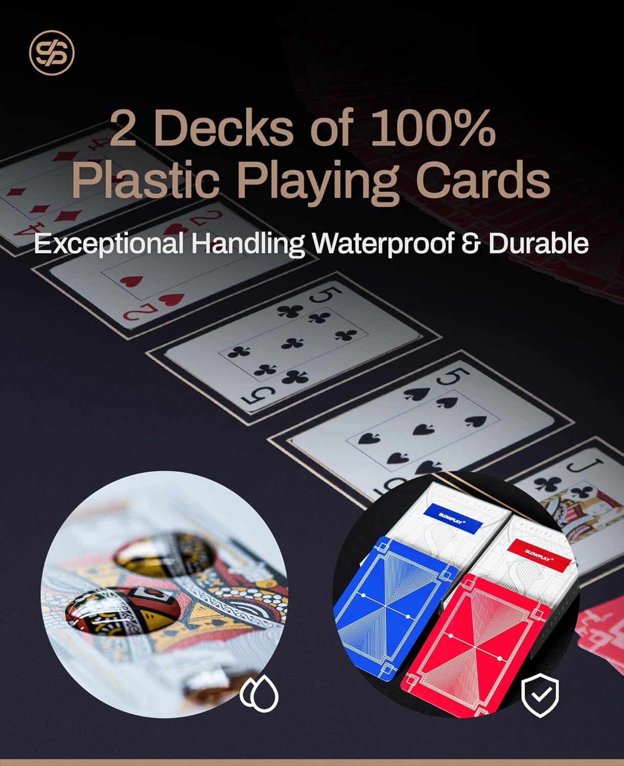 SLOWPLAY Godel – Juego de fichas de póquer de cerámica para Texas Hold’em, 500 unidades fichas en blanco, 1.49 pulgadas y 0.35 onzas cada una.