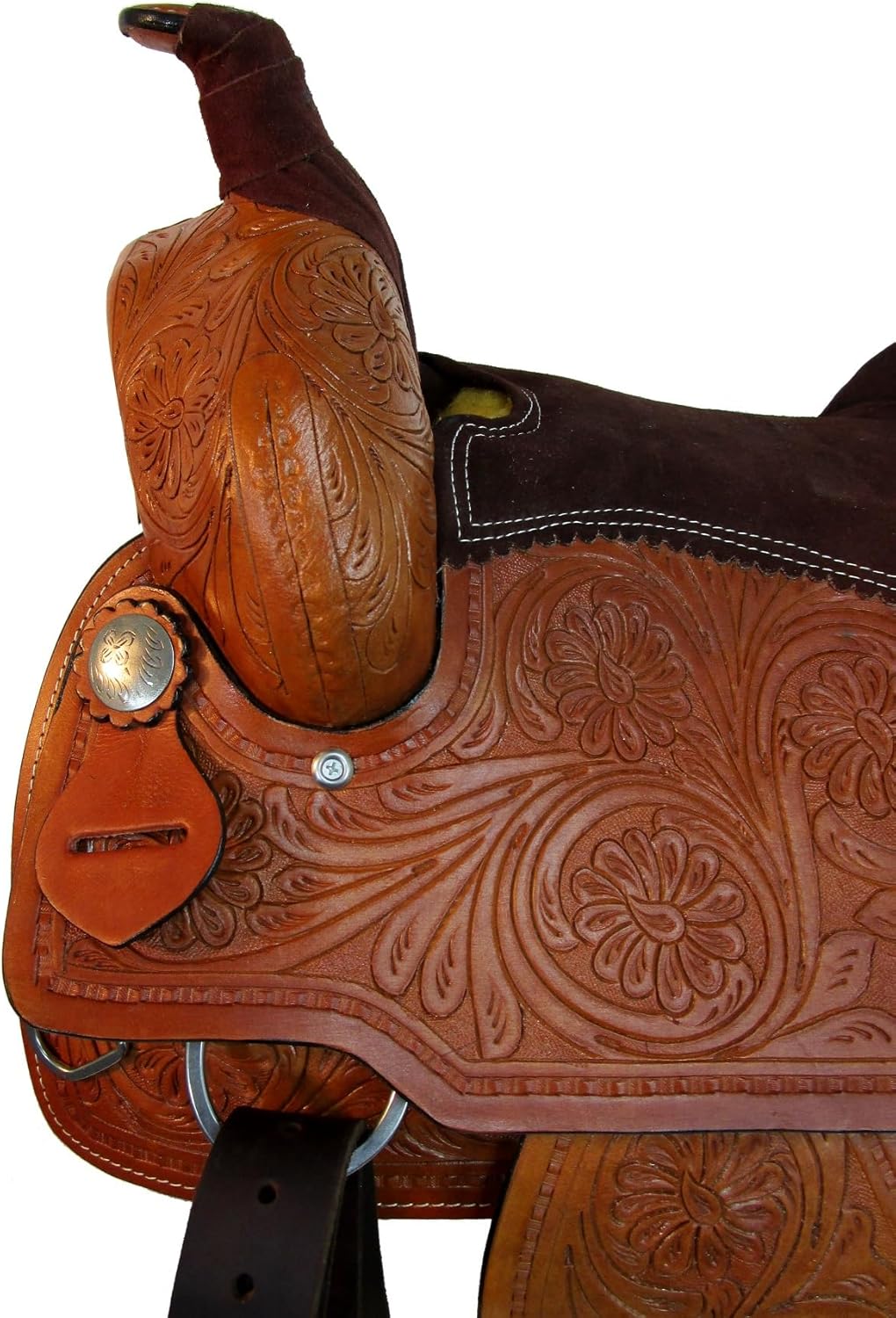 Western Trail Saddle Pleasure Horse Floral Tooled Cowboy TACK Set 15 16 17 18