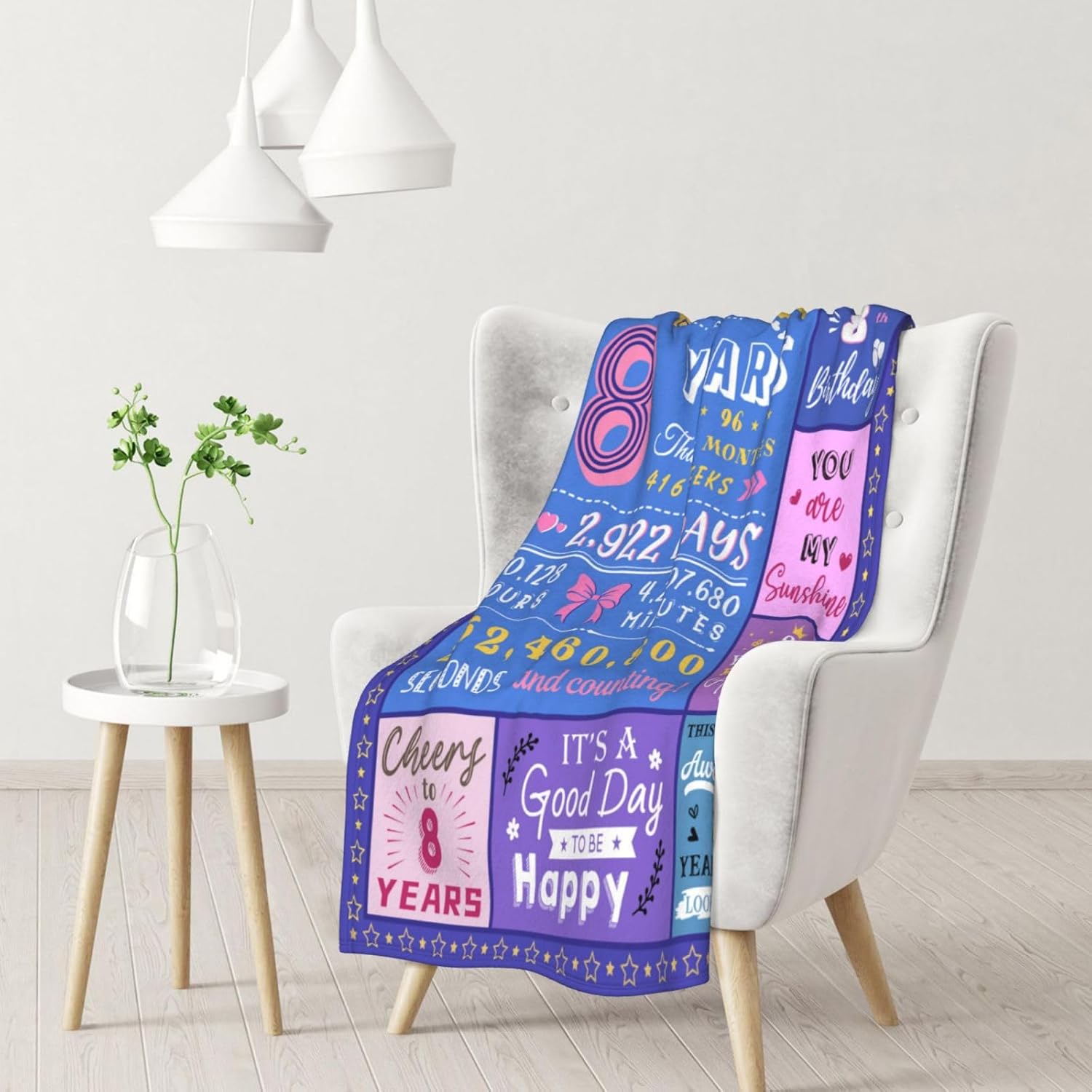 Paihvcn Regalo de cumpleaños para niña de 8 años, decoraciones de cumpleaños 8 para niñas, regalos de cumpleaños para niñas de 8 años, regalo de