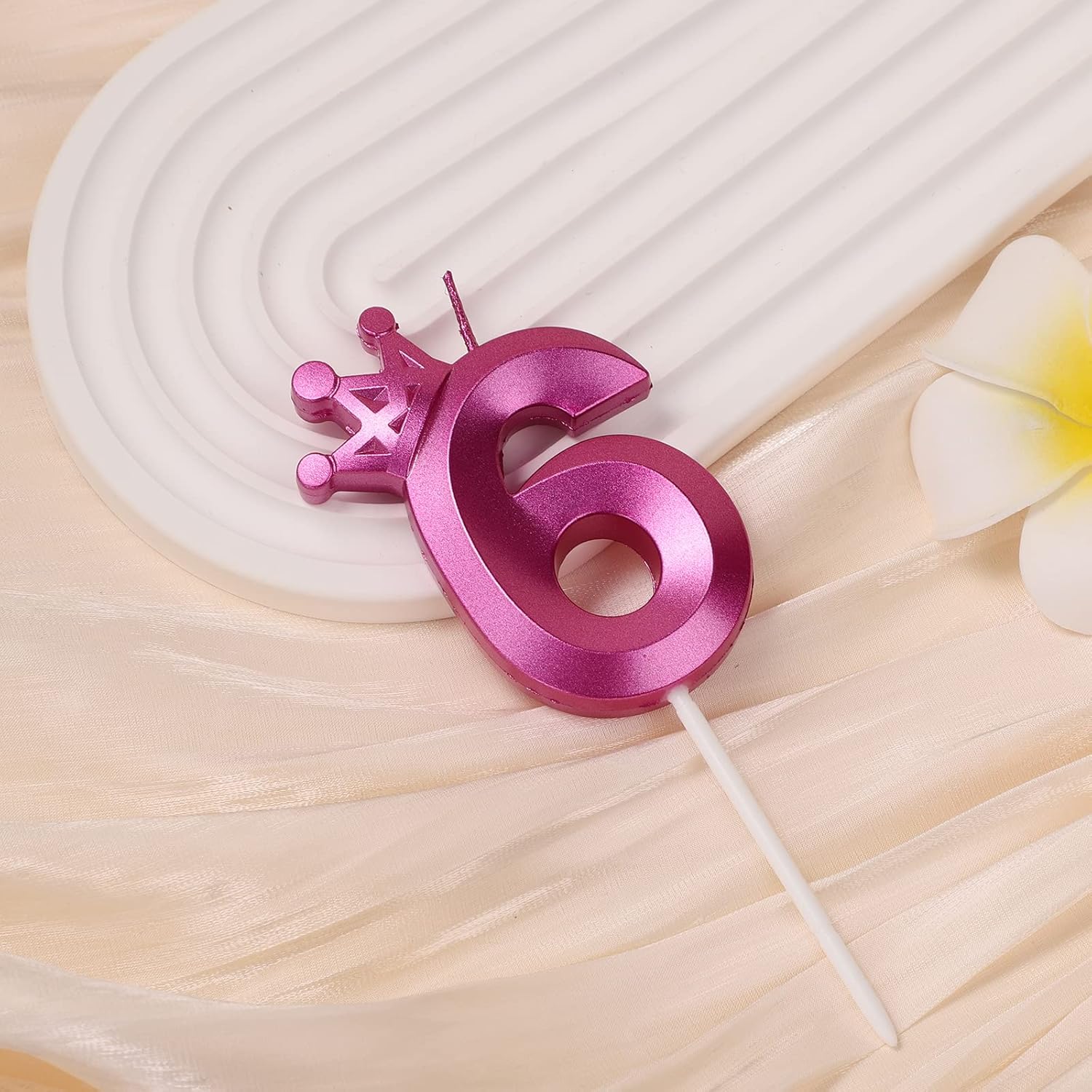 Vela de número de cumpleaños de 3 pulgadas, velas grandes con números de pastel con corona, velas de número 3D para cumpleaños, boda, aniversario,