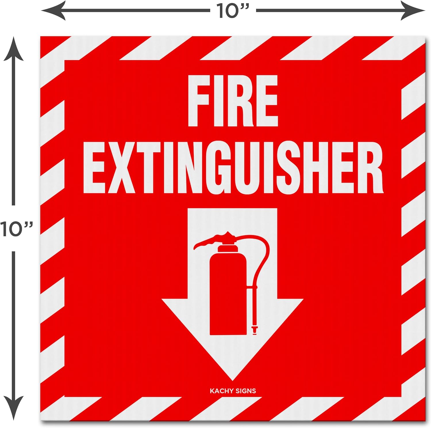 Kachy Signs – Paquete de 2 carteles de plástico currogados de 10 x 10 pulgadas – Duradero – Resistente a la intemperie – Resistente a la