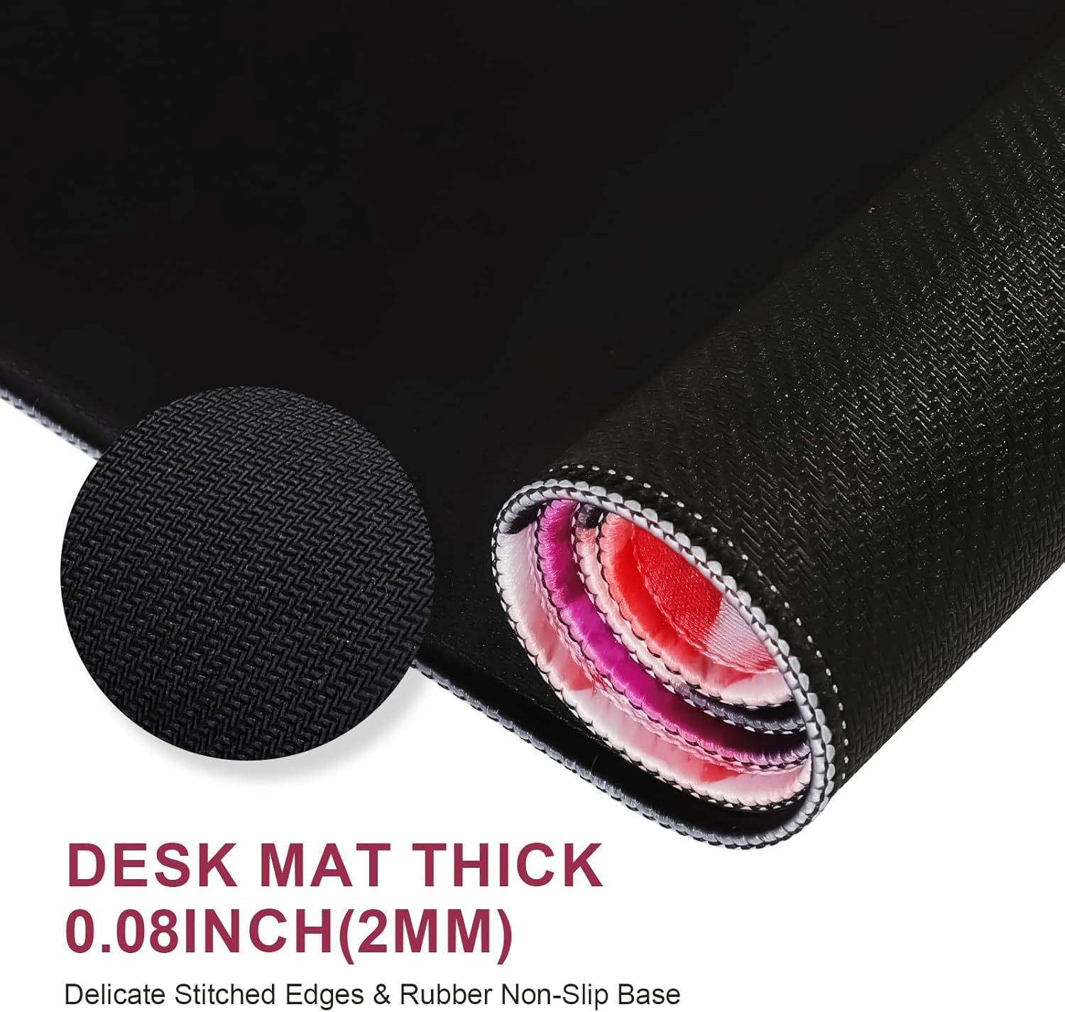 iLeadon Juego de alfombrillas ergonómicas para mouse con diseño de masaje, alfombrilla de escritorio + alfombrilla para mouse con reposamuñecas +