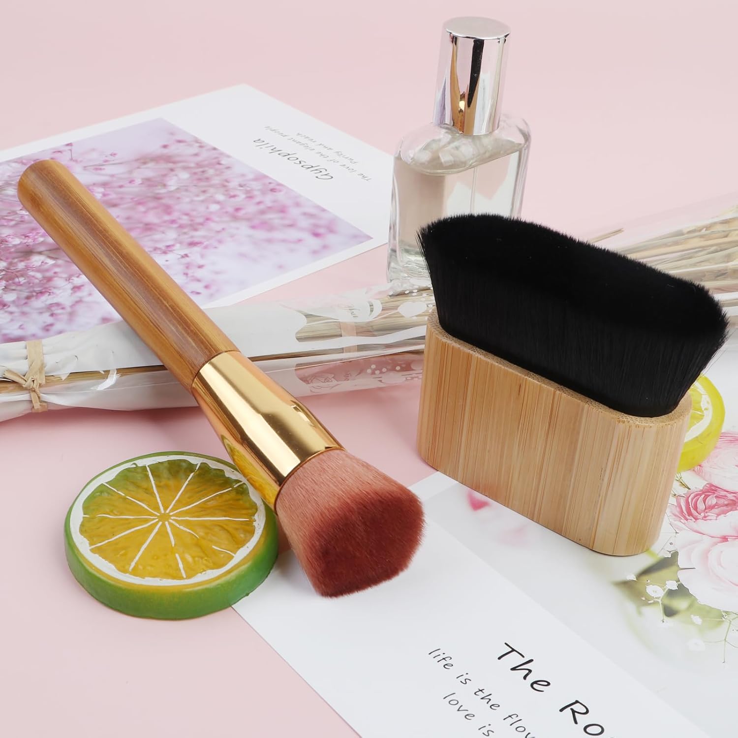 Fancylovesotio Brocha de maquillaje corporal, aplicador de protector solar para niños, cepillo de base Kabuki, cepillo autobronceador para cuerpo,