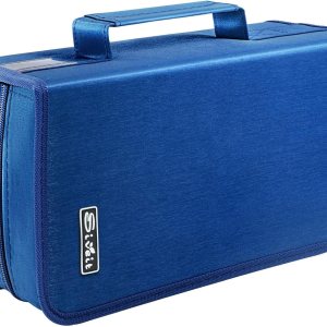 Soporte para estuche de DVD, estuche para CDDVD, soporte para carpetas de CD y DVD, capacidad para 160 unidades, organizador portátil de carpetas de Soporte para estuche de DVD, estuche para CDDVD, soporte para carpetas de CD y DVD, capacidad para 160 unidades, organizador portátil de carpetas de