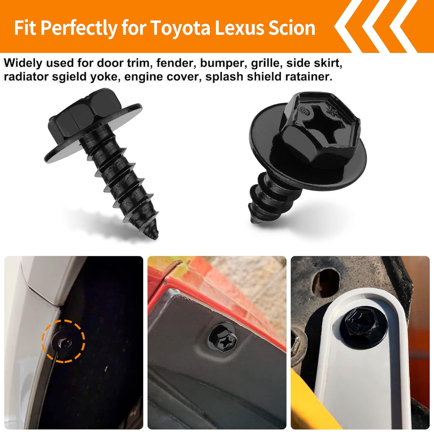 Juego de 30 tornillos para guardabarros delanteros, sustituye a 90159-60498, compatible con Lexus Toyota, Lexus, Tacoma, Prius, Corolla Tundra