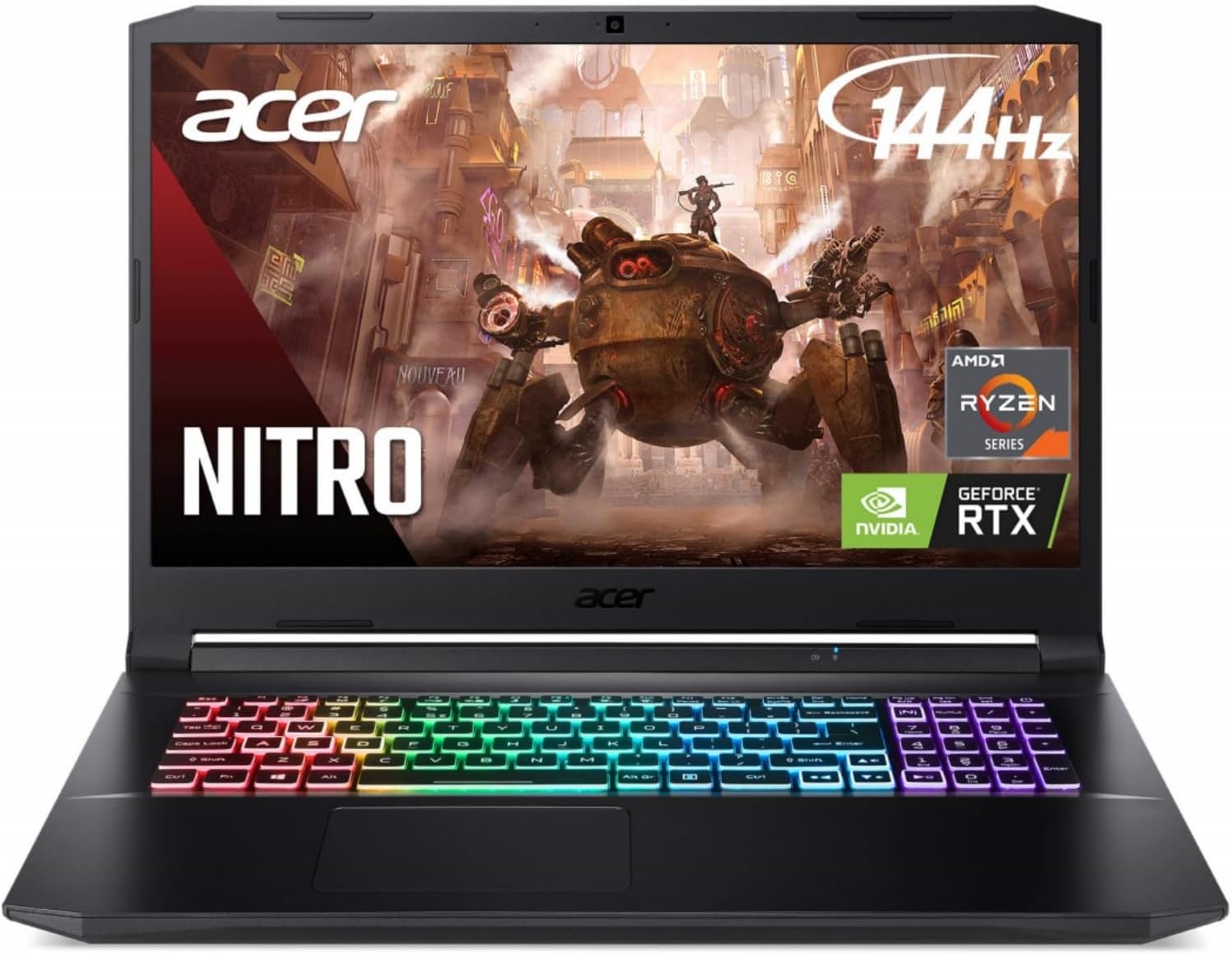 acer Nitro 5 AN517-42 Laptop para juegos  AMD Ryzen 7 6800H  GeForce RTX 3070  17.3 pulgadas FHD (1920 x 1080) Pantalla 169 144Hz  16GB DDR5 RAM