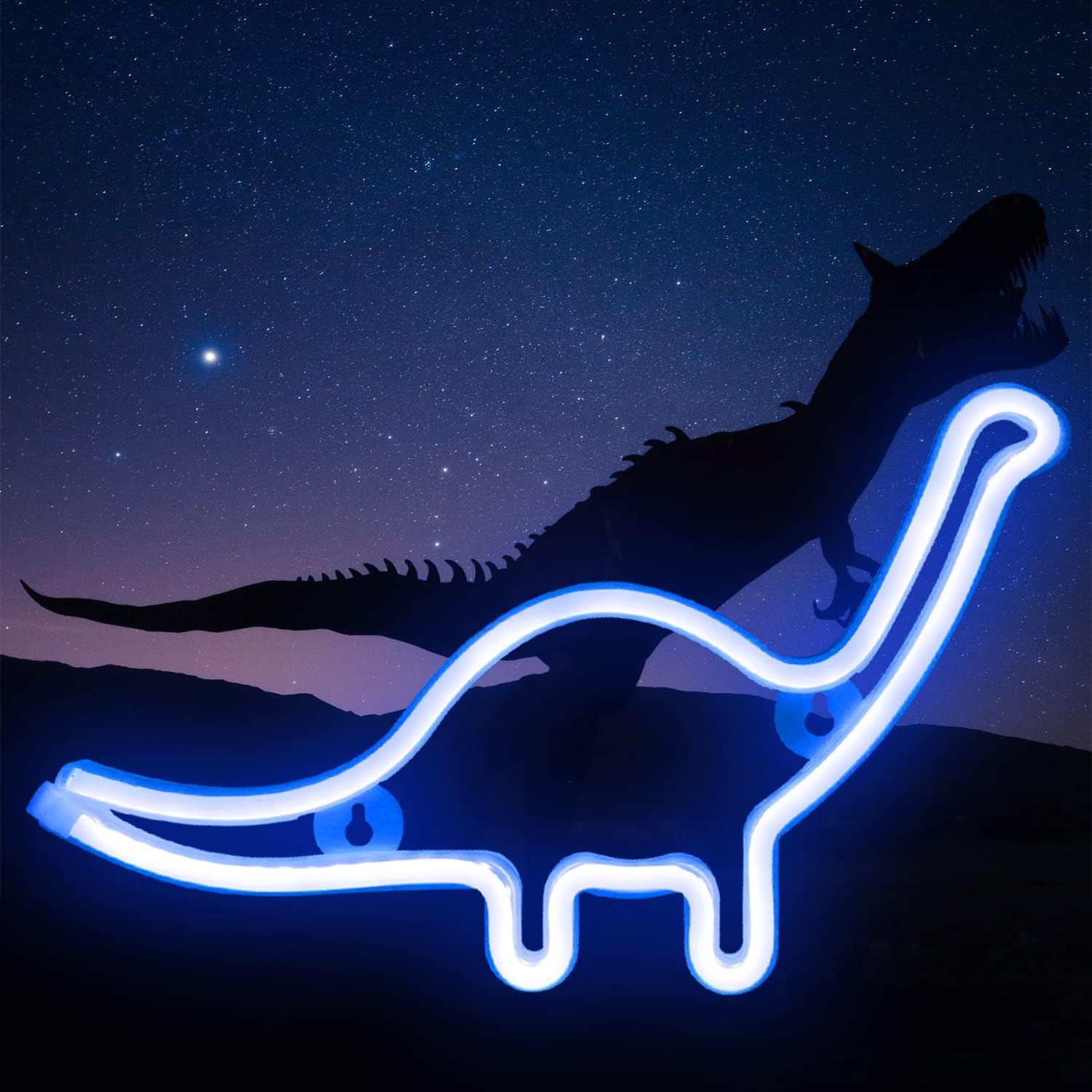 Letreros de neón con forma de dinosaurio, luces LED de neón para decoración de pared, funciona con bateríasUSB, lámpara de barra para el hogar,