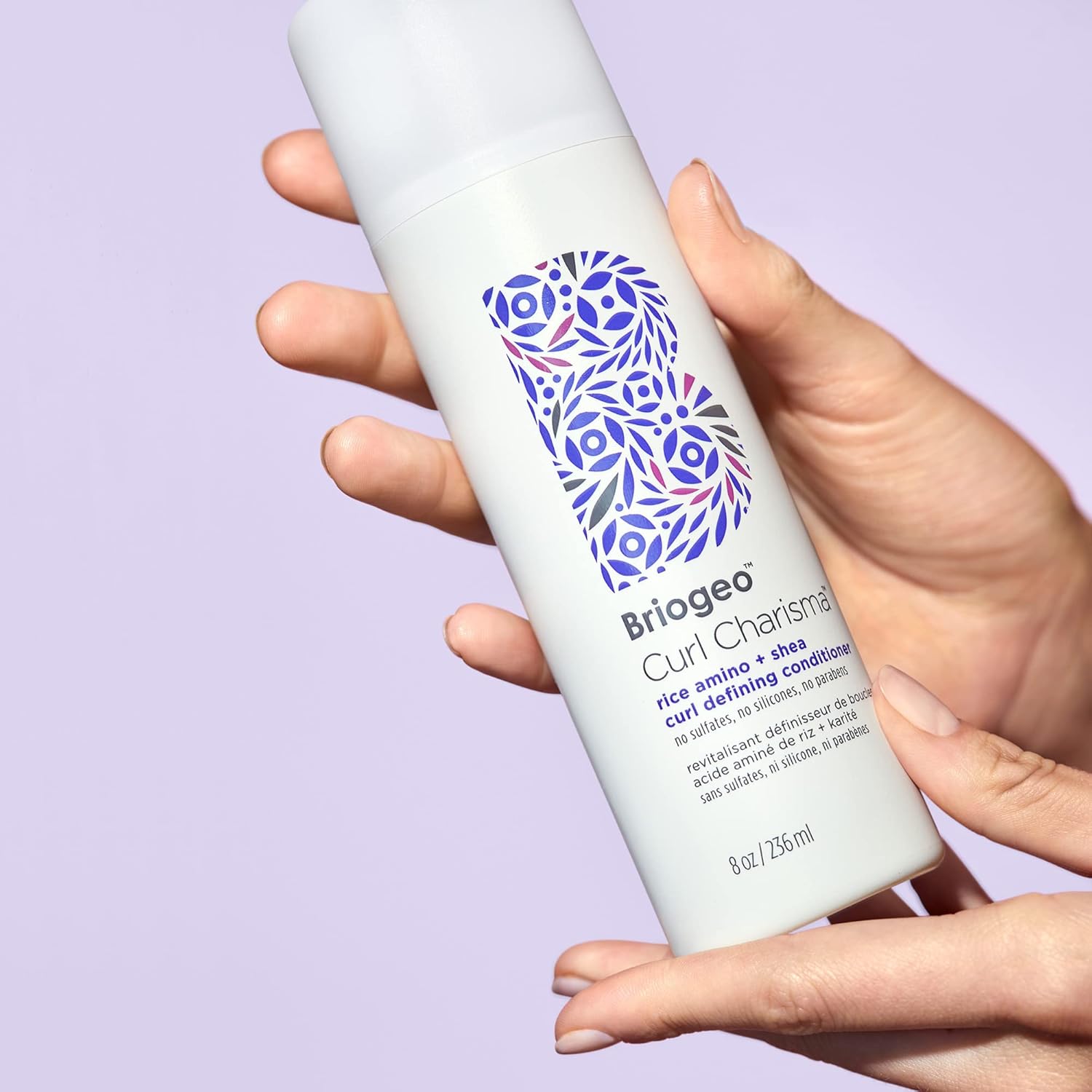 Briogeo Curl Charisma Champú hidratante, define e hidrata el cabello ondulado, rizado y rizado, vegano, sin falatos ni parabenos, 2 onzas