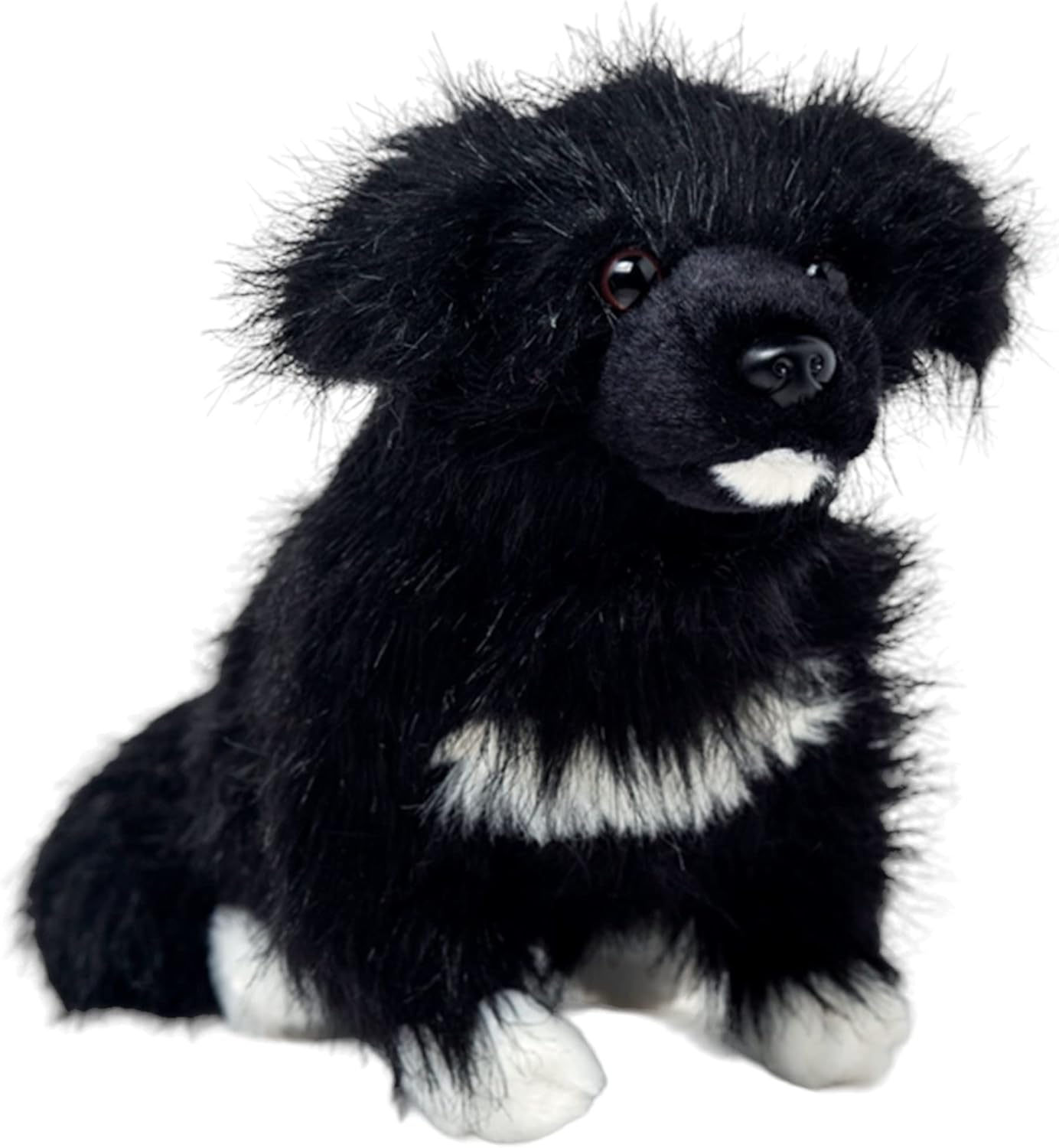 Adorable juguete de peluche de Terranova de 10 pulgadas, suave y esponjoso, para niños y niñas, bonita muñeca de animal para jugar y comodidad