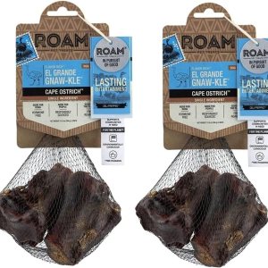 ROAM Pet Treats El Grande Gnaw-kle Bone, 2 paquetes de 2 masticables grandes de un solo ingrediente para perros (066065) ROAM Pet Treats El Grande Gnaw-kle Bone, 2 paquetes de 2 masticables grandes de un solo ingrediente para perros (066065)